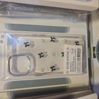 Iphone 15 kurdale suslu sefaf kılıf 