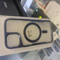 Iphone 14 sefaf kenarlari mavi kılıf 