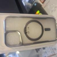 Iphone 14 sefaf kenarlari gümüş rengi kılıf 