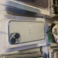 Iphone 14 sefaf kenarl mavi kılıf  2