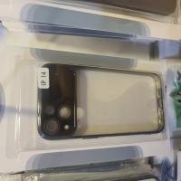 Iphone 14 sefaf siyah lens korumali kilif
