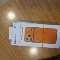 Iphone 15 ag glass kılıf turuncu