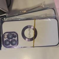 Iphone 15 pro sefaf mor kılıf 