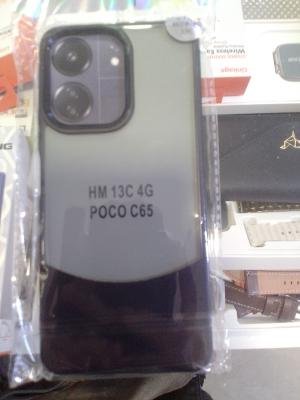 Red mi 13 c  sefaf siyah kılıf