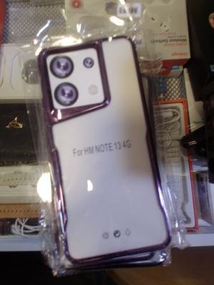 Red mi no 13 sefaf mor kılıf 