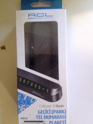 Geçici park telefon numarası plaketi 