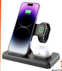 LWS2 Wireless Type-C,15W 3in1 Şarj Standı