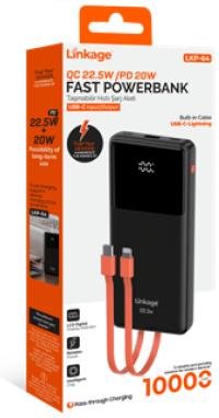 LKP-64  ,10.000mAh Taşınabilir Powerbank