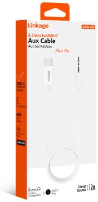 LKA-05 3.5mm to USB-C 1mt Uzunluklu Aux Ses Kablosu