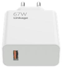 6WL Duvar Şarj Aleti 67 Watt, USB-A 1mt A to C Kablolu QC3.0 Şarj Aleti