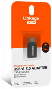 LKO-15 USB-C to USB Yüksek Hızlı, Şarj ve Veri Transferi İçin Çevirici Adaptör