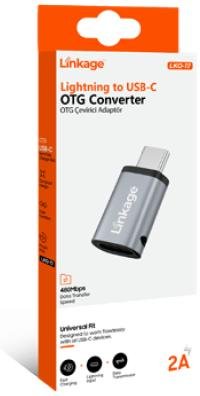 LKO-16 USB-C to Lightning 2A Hızlı Şarjlı, 480Mbps Veri Transfer Hızlı OTG Çevirici Adaptör
