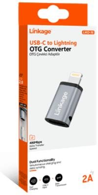 LKO-17 Lightning to USB-C 2A Hızlı Şarjlı, 480Mbps Veri Transfer Hızlı OTG Çevirici Adaptör