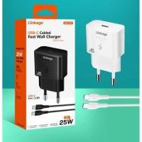  Lkc-51 25W Tekli Usb-C Girişli Qc3.0 Pd, C To C Kablolu Hızlı Duvar Şarj Aleti